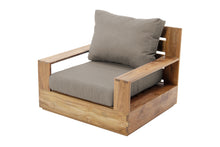 Pacific Teak Outdoor Swivel Club Chair. Sunbrella Cushion.