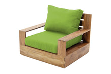 Pacific Teak Outdoor Swivel Club Chair. Sunbrella Cushion.