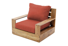 Pacific Teak Outdoor Swivel Club Chair. Sunbrella Cushion.
