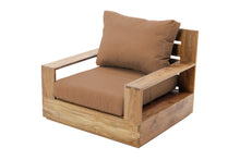 Pacific Teak Outdoor Swivel Club Chair. Sunbrella Cushion.