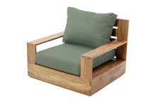 Pacific Teak Outdoor Swivel Club Chair. Sunbrella Cushion.