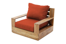 Pacific Teak Outdoor Swivel Club Chair. Sunbrella Cushion.