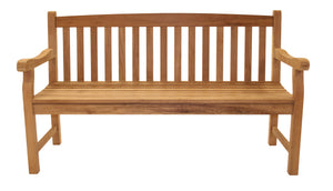 Classic 3 Seater Teak Outdoor Bench