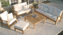 Royal Teak 5-Piece Miami Deep Seating Set - Sofa, Loveseat, Club Chair, Ottoman, Square Table