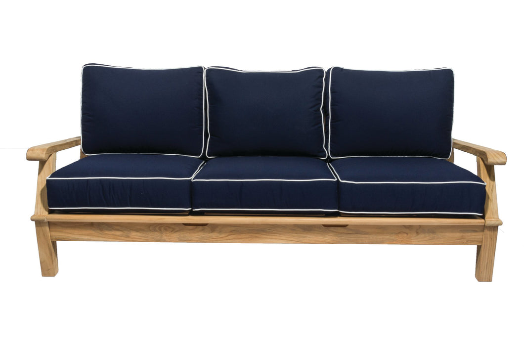 Royal Teak Miami Deep Seating Adjustable Sofa with Sunbrella Cushion