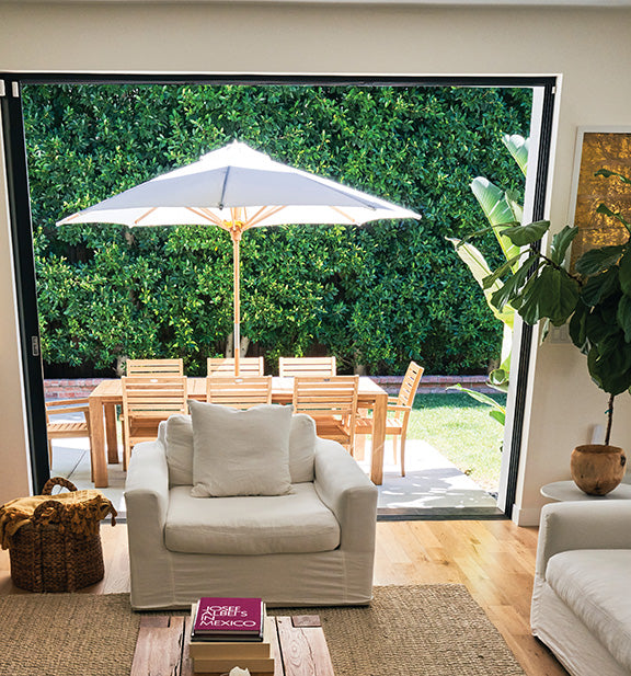 10' Teak Outdoor Market Umbrella