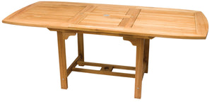 Royal Teak Family Teak Outdoor 39" x 72-96" Expansion Dining Table