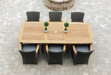 Family Teak Outdoor 39" x 72-96" Expansion Dining Table