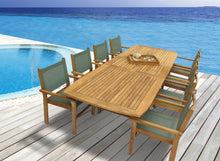 Royal Teak Family Teak Outdoor 44" x 96-120" Expansion Dining Table