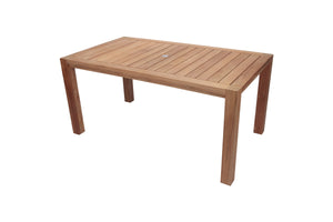 5pc Sailmate Teak and Sling Dining Set with 63" Rectangular Table