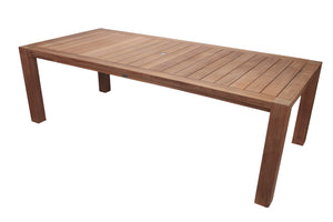 Royal Teak 9-Piece Captiva Teak and Sling Dining Set with 96" Rectangular Table