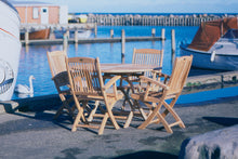 5 pc Sailor Teak Dining Set with 47" Round Dining Table