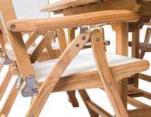 7 pc Florida Teak and Sling Dining Set with Rectangular 72"-96" Expansion Table