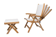 5pc Florida Teak and Sling Dining Set with Round 47 Folding Table