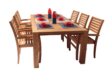 Royal Teak 7-Piece Avant Teak Dining Set with Comfort 96" Dining Table