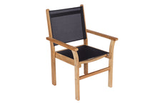 Royal Teak 9-Piece Captiva Teak and Sling Dining Set with 96" Rectangular Table