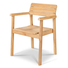 Curated Maison Riva 5-Piece Rectangular Teak Outdoor Dining Set with Stacking Armchairs