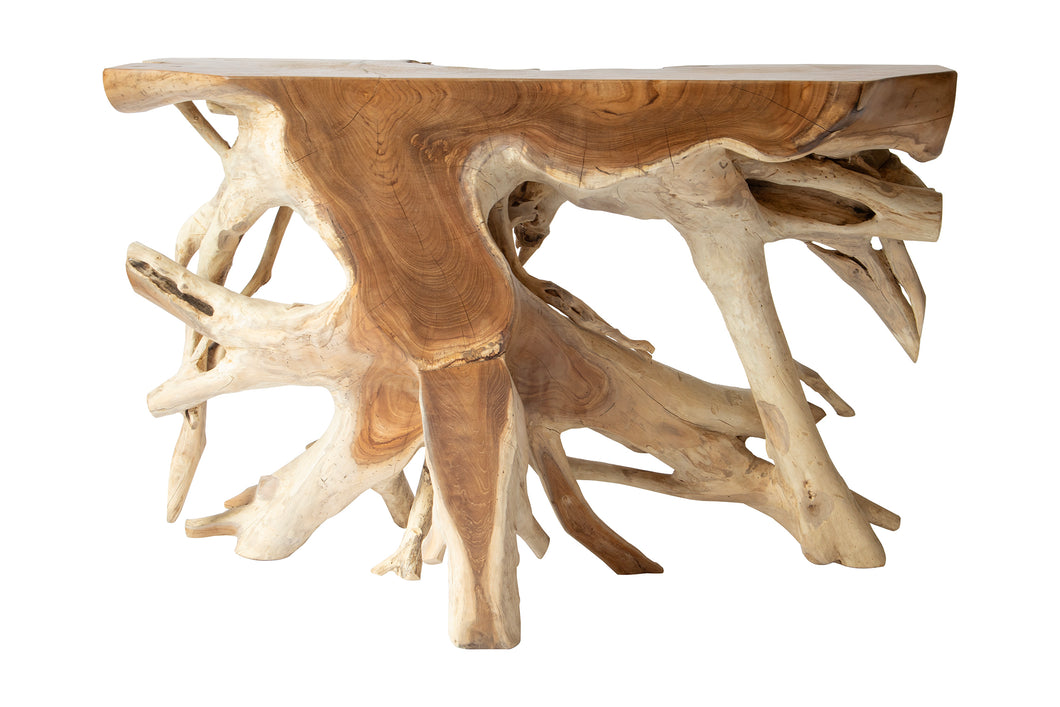 Teak Root Console Table