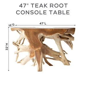 Teak Root 47" Console Table