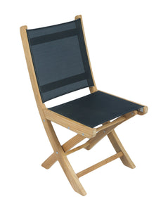 Royal Teak 5-Piece Sailmate Teak and Sling Dining Set with 60-78" Oval Expansion Table
