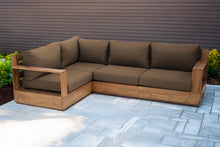 4 pc Pacific Teak Sectional. Sunbrella Cushion.