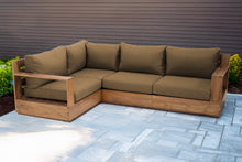4 pc Pacific Teak Sectional. Sunbrella Cushion.