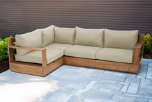 4 pc Pacific Teak Sectional. Sunbrella Cushion.