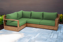 4 pc Pacific Teak Sectional. Sunbrella Cushion.