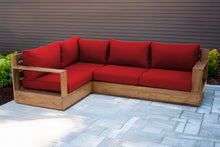 4 pc Pacific Teak Sectional. Sunbrella Cushion.