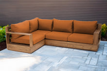 4 pc Pacific Teak Sectional. Sunbrella Cushion.