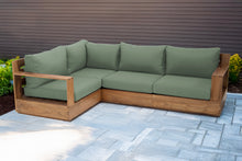 4 pc Pacific Teak Sectional. Sunbrella Cushion.