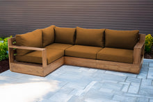 4 pc Pacific Teak Sectional. Sunbrella Cushion.