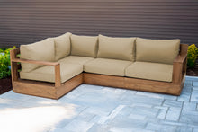 4 pc Pacific Teak Sectional. Sunbrella Cushion.