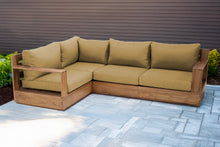 4 pc Pacific Teak Sectional. Sunbrella Cushion.