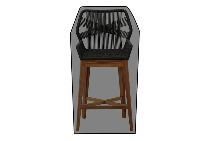 Beverly Rope & Teak Outdoor Bar Stool WeatherMAX Outdoor Weather Cover