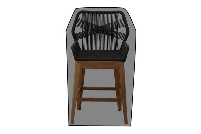 Beverly Rope & Teak Outdoor Counter Stool WeatherMAX Outdoor Weather Cover