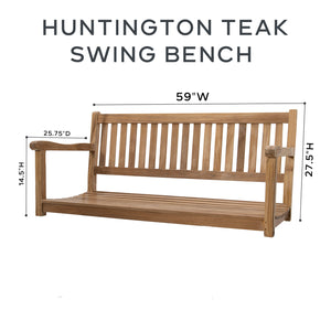 Huntington Teak Swing Bench