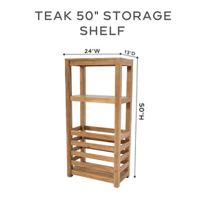 Teak 50" Storage Shelf
