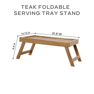 Teak Serving Tray Foldable Legs (E)