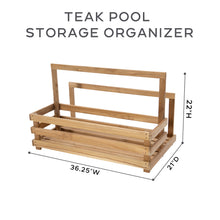 Teak Pool Storage Organizer