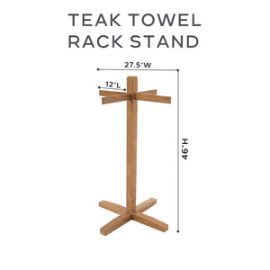 Teak Towel Rack Stand