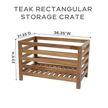 Teak Rectangular Storage Crate