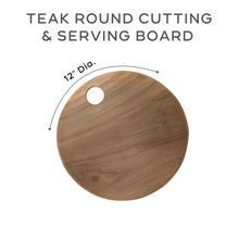 Teak Round Cutting & Serving Board (T)