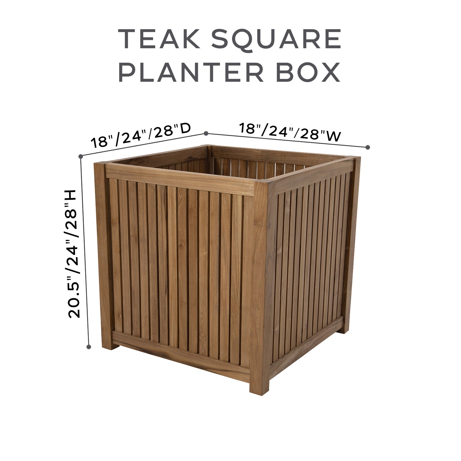 teak window box planters Anderson Teak 18 in. Planter Box