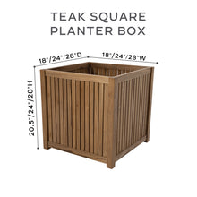 Teak Square Planter Box