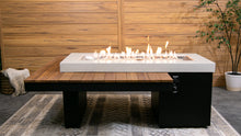 Uptown Iroko Concrete Top Outdoor Fire Table