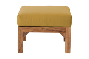 Huntington Teak Outdoor Ottoman. Sunbrella Cushion.