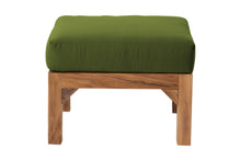 Monterey Teak Outdoor Ottoman. Sunbrella Cushion.