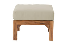 Monterey Teak Outdoor Ottoman. Sunbrella Cushion.