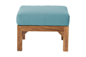 Monterey Teak Outdoor Ottoman. Sunbrella Cushion.